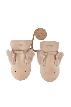 Guanti Kapi Classic in pelle beige DONSJE KIDS | 6019108BL168